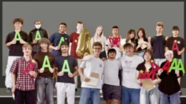 successful A level students celebrating their A and A* grades - August 2026